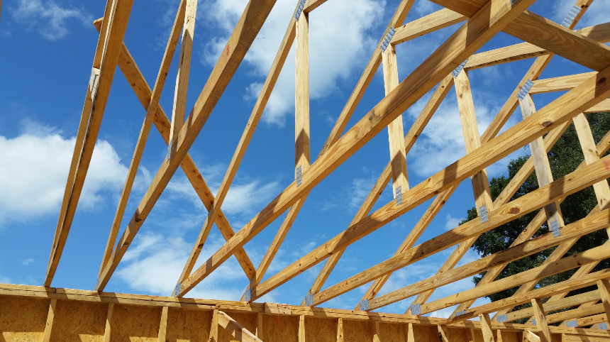 Panel-Tek Wood Roof Trusses Job